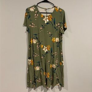 Old Navy Floral Green Dress